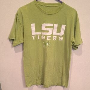 LSU Tigers Short Sleeve T-Shirt in Light Green St Patrick's Day Men's Large